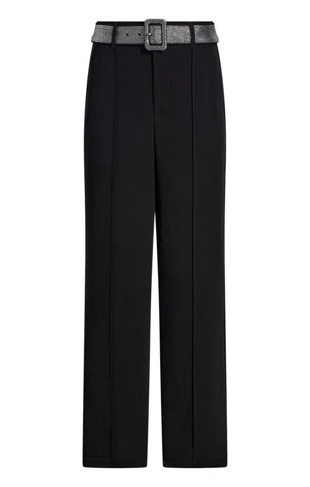 Women Cinq Sept Pants Heatset Belt Ester Pant Black
