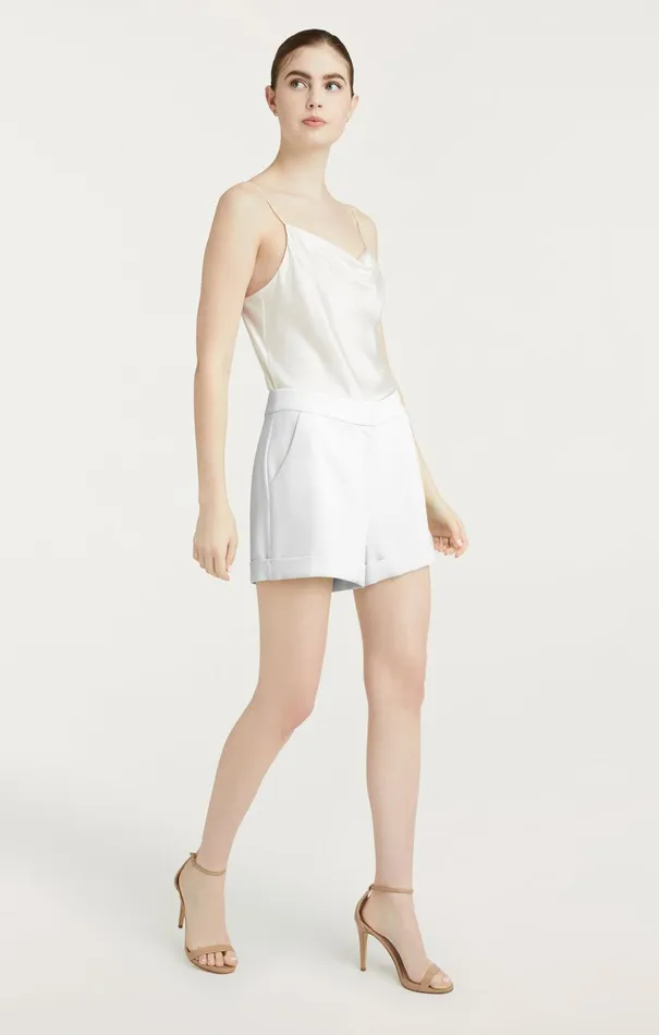 Women Cinq Sept Shorts Crepe Elaine Short Ivory