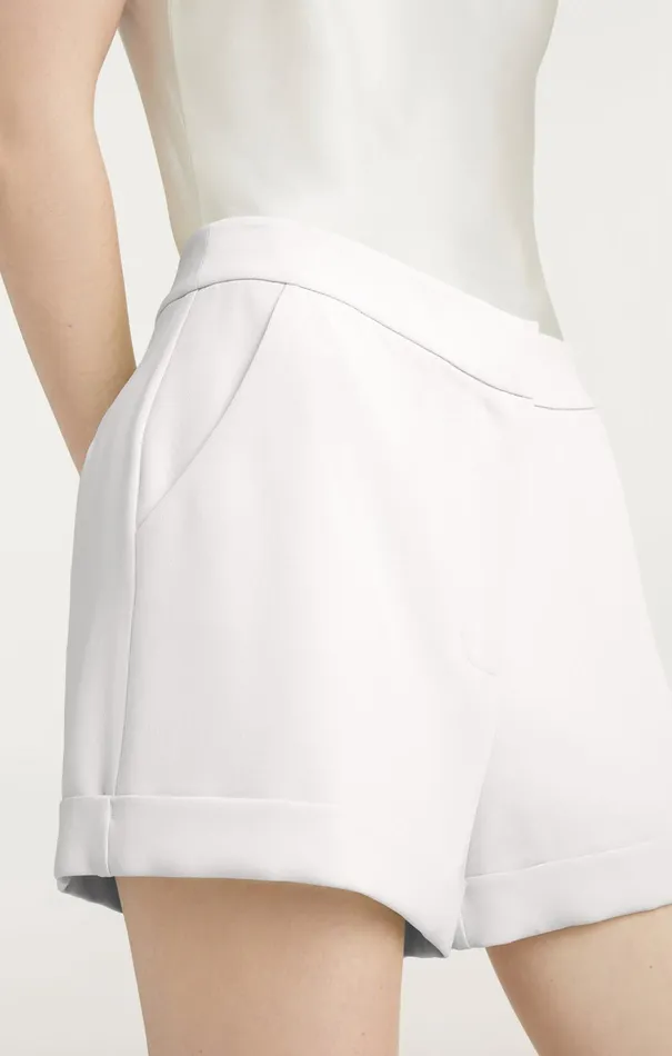 Women Cinq Sept Shorts Crepe Elaine Short Ivory