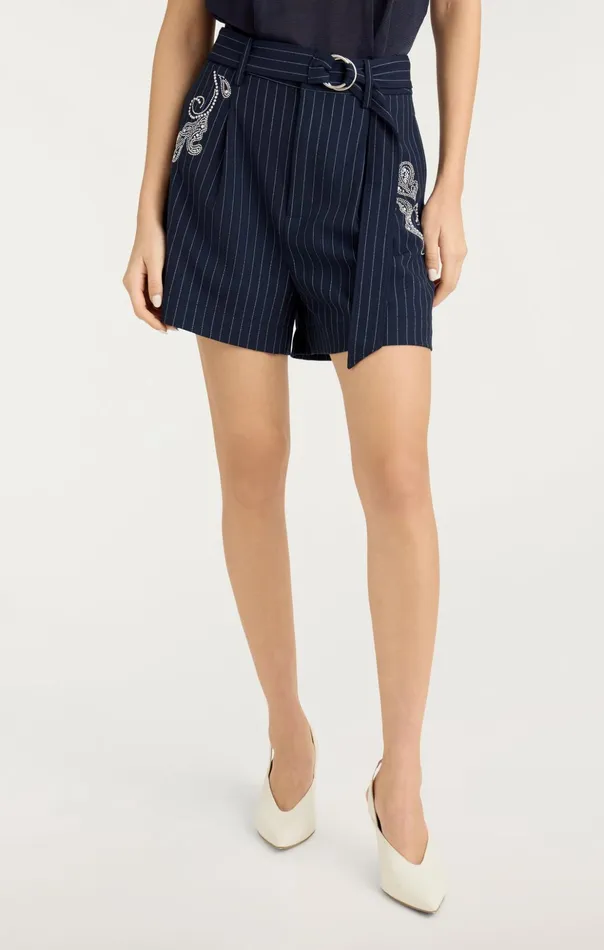 Women Cinq Sept Shorts Rebecca Short Navyivory