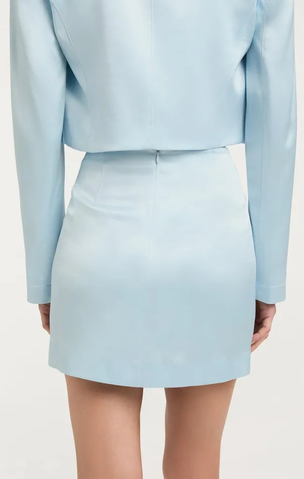 Women Cinq Sept Skirts Satin Doris Skirt Glacial Blue