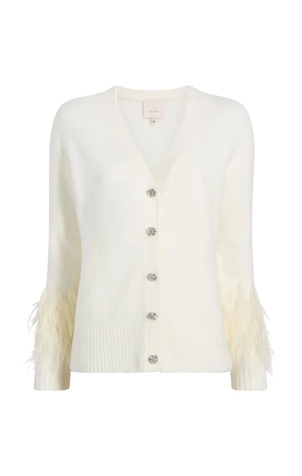 Women Cinq Sept Sweaters and Knits Briana Cardigan Ivory