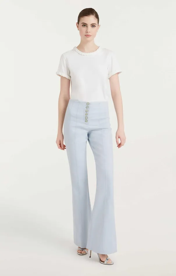 Women Cinq Sept Tees and Pullovers Braided Tee White