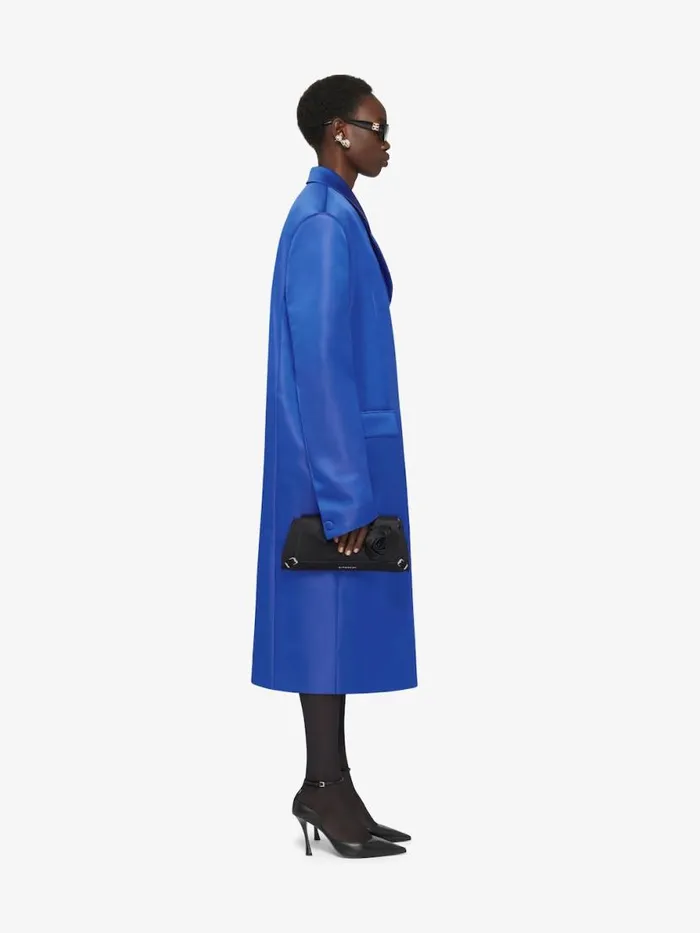 Women Coats and Jackets Givenchy Coat In Silk Satin Duchesse Iris Purple