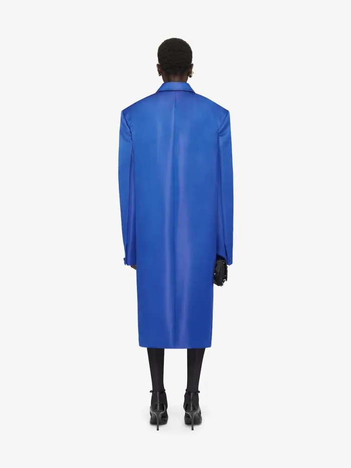 Women Coats and Jackets Givenchy Coat In Silk Satin Duchesse Iris Purple