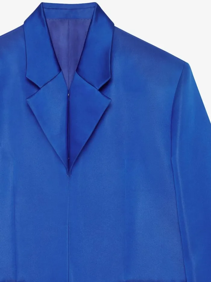Women Coats and Jackets Givenchy Coat In Silk Satin Duchesse Iris Purple