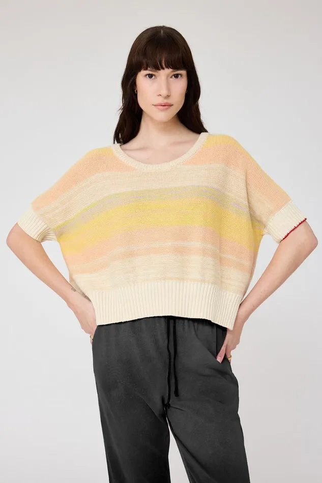 Women Cotton Cashmere Yellows Allesandro Sweater Raquel Allegra Sweaters and Knits