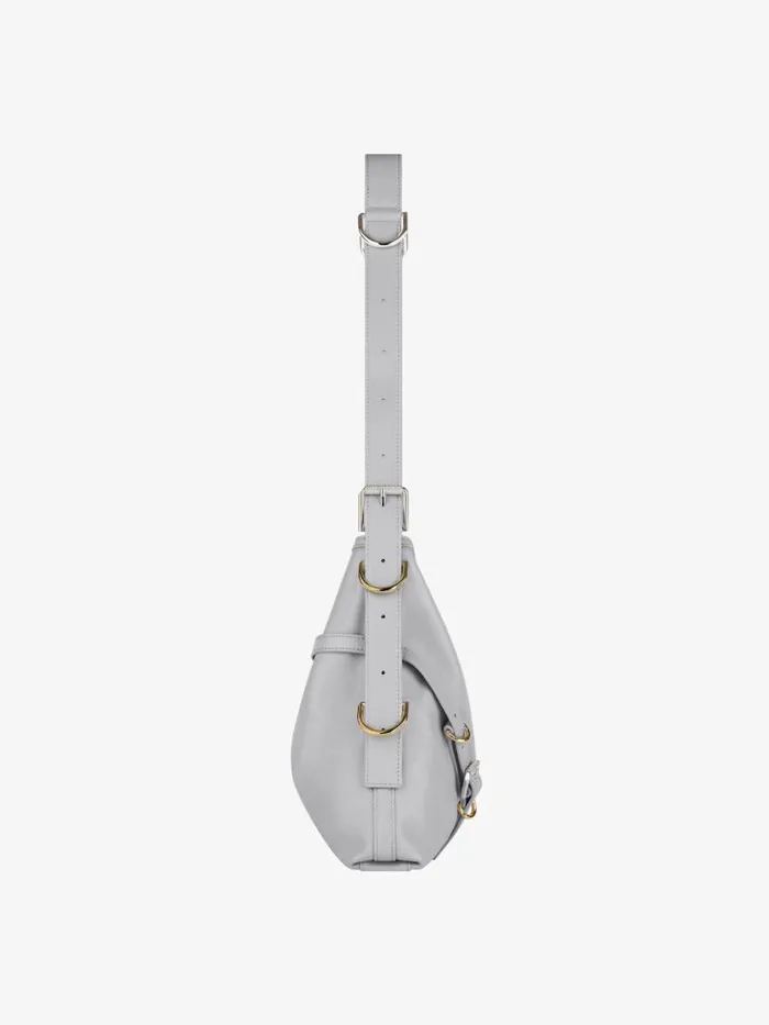 Women Crossbody Bags Givenchy Medium Voyou Bag In Leather Light Grey Women Crossbody Bags Givenchy Medium Voyou Bag In Leather Light Grey