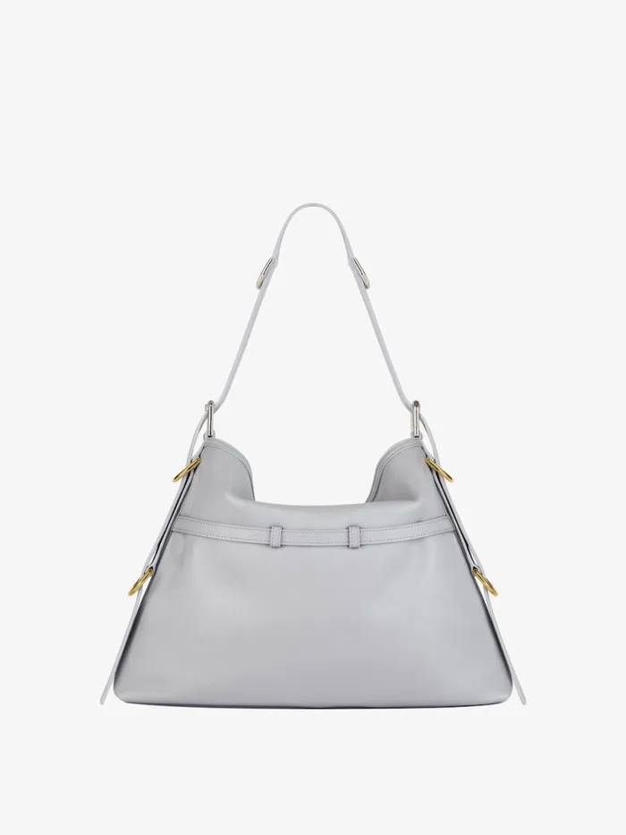Women Crossbody Bags Givenchy Medium Voyou Bag In Leather Light Grey Women Crossbody Bags Givenchy Medium Voyou Bag In Leather Light Grey
