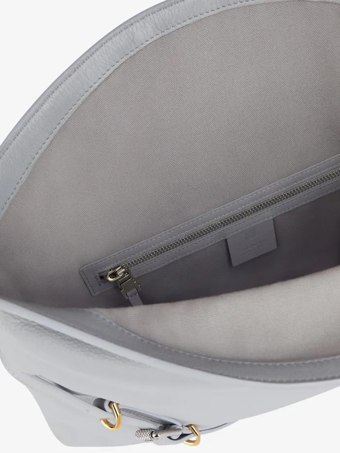 Women Crossbody Bags Givenchy Medium Voyou Bag In Leather Light Grey Women Crossbody Bags Givenchy Medium Voyou Bag In Leather Light Grey