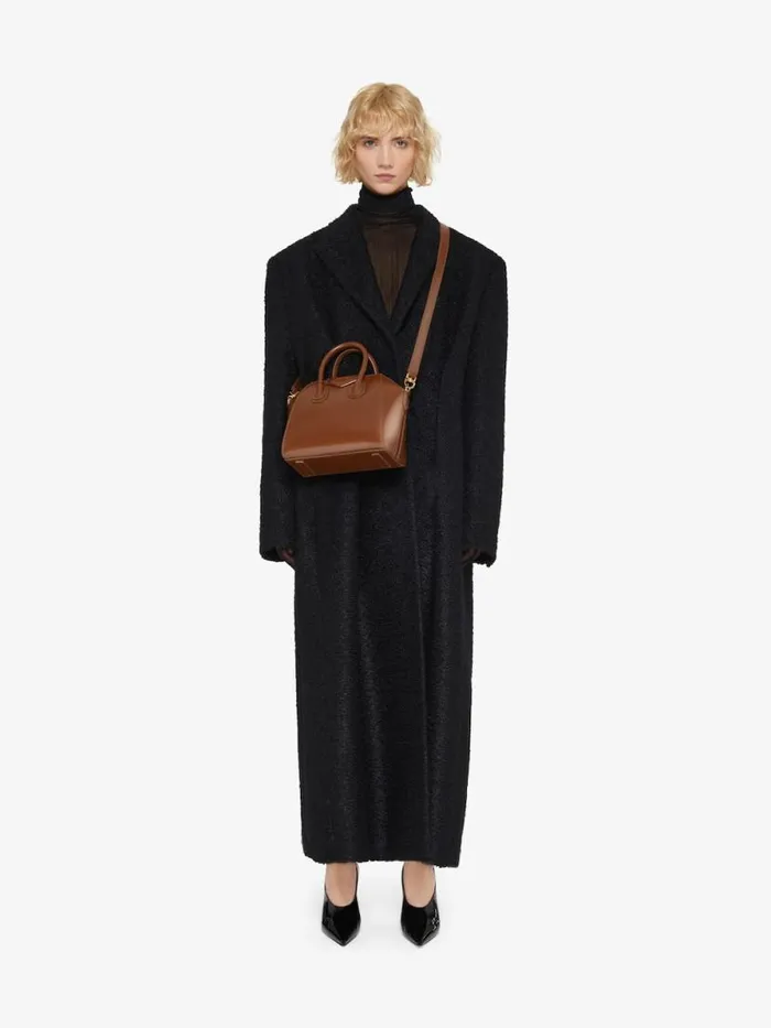 Women Crossbody Bags Givenchy Mini Antigona Bag In Box Leather Walnut Brown