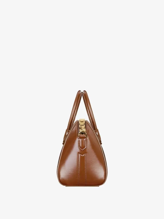Women Crossbody Bags Givenchy Mini Antigona Bag In Box Leather Walnut Brown