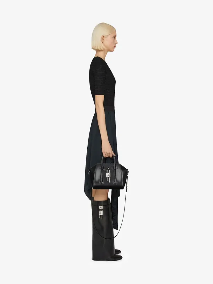 Women Crossbody Bags Givenchy Mini Antigona Lock Bag In Box Leather Black
