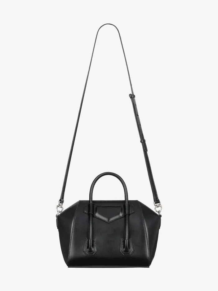 Women Crossbody Bags Givenchy Mini Antigona Lock Bag In Box Leather Black