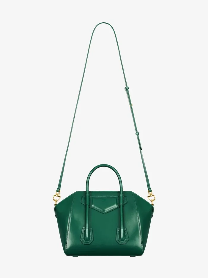 Women Crossbody Bags Givenchy Mini Antigona Lock Bag In Box Leather Emerald Green Women Crossbody Bags Givenchy Mini Antigona Lock Bag In Box Leather Emerald Green