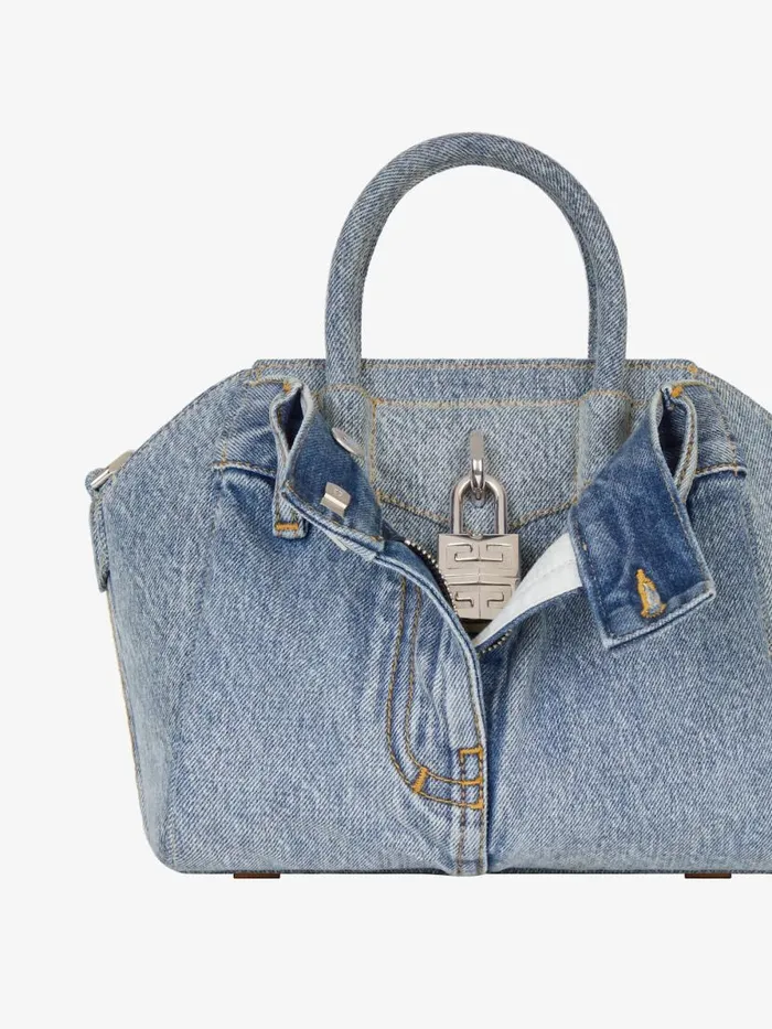 Women Crossbody Bags Givenchy Mini Antigona Lock Bag In Jeans Medium Blue Women Crossbody Bags Givenchy Mini Antigona Lock Bag In Jeans Medium Blue