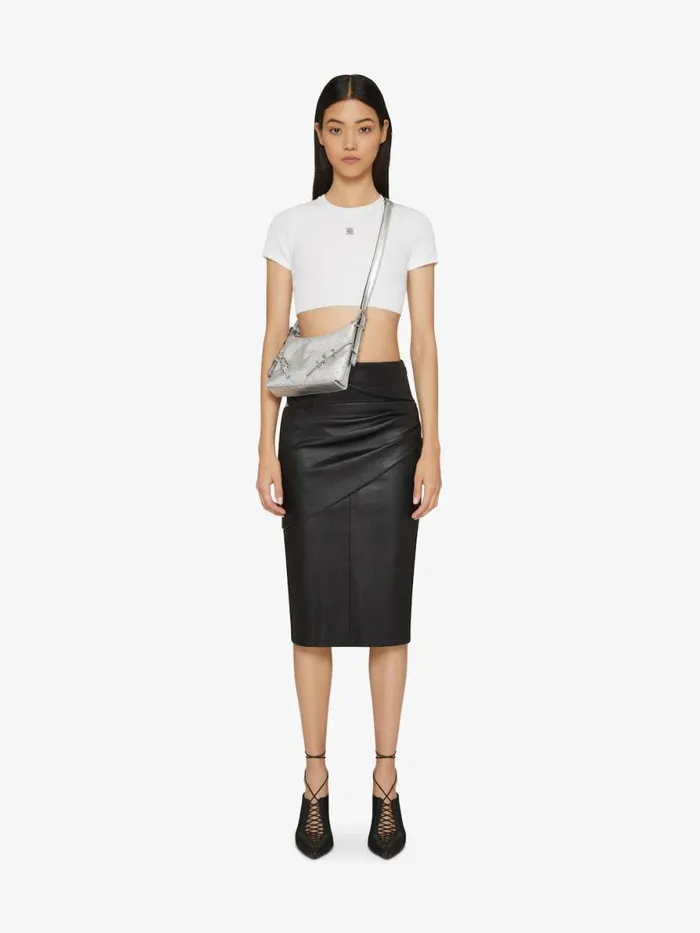 Women Crossbody Bags Givenchy Mini Voyou Bag In Satin With Strass And Leather Silvery Grey Women Crossbody Bags Givenchy Mini Voyou Bag In Satin With Strass And Leather Silvery Grey