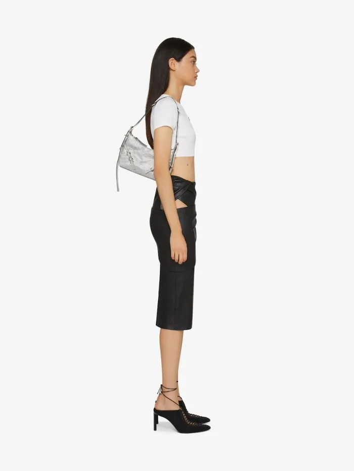Women Crossbody Bags Givenchy Mini Voyou Bag In Satin With Strass And Leather Silvery Grey Women Crossbody Bags Givenchy Mini Voyou Bag In Satin With Strass And Leather Silvery Grey