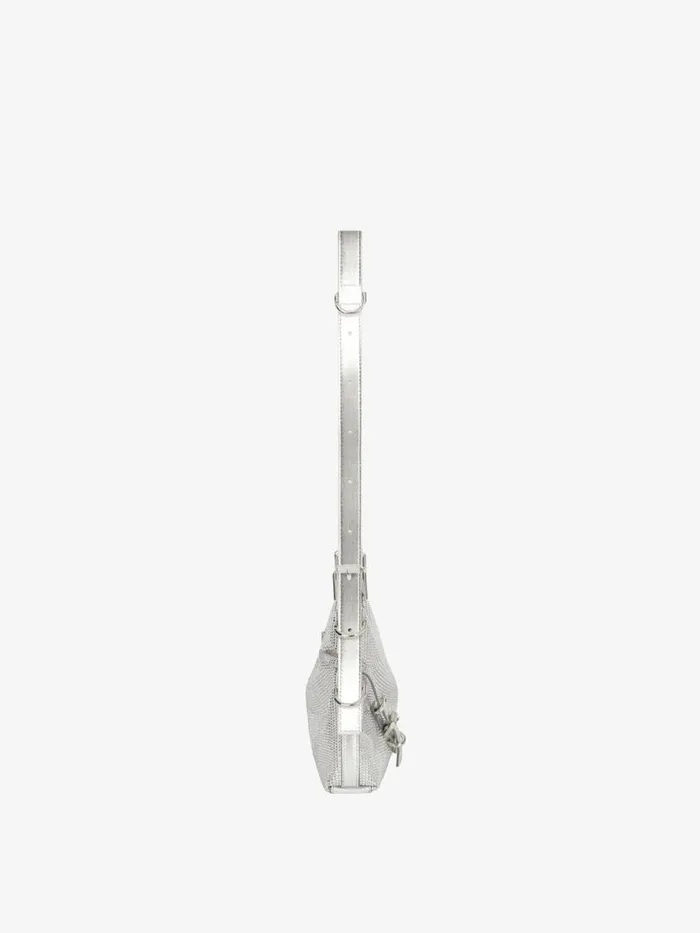 Women Crossbody Bags Givenchy Mini Voyou Bag In Satin With Strass And Leather Silvery Grey Women Crossbody Bags Givenchy Mini Voyou Bag In Satin With Strass And Leather Silvery Grey