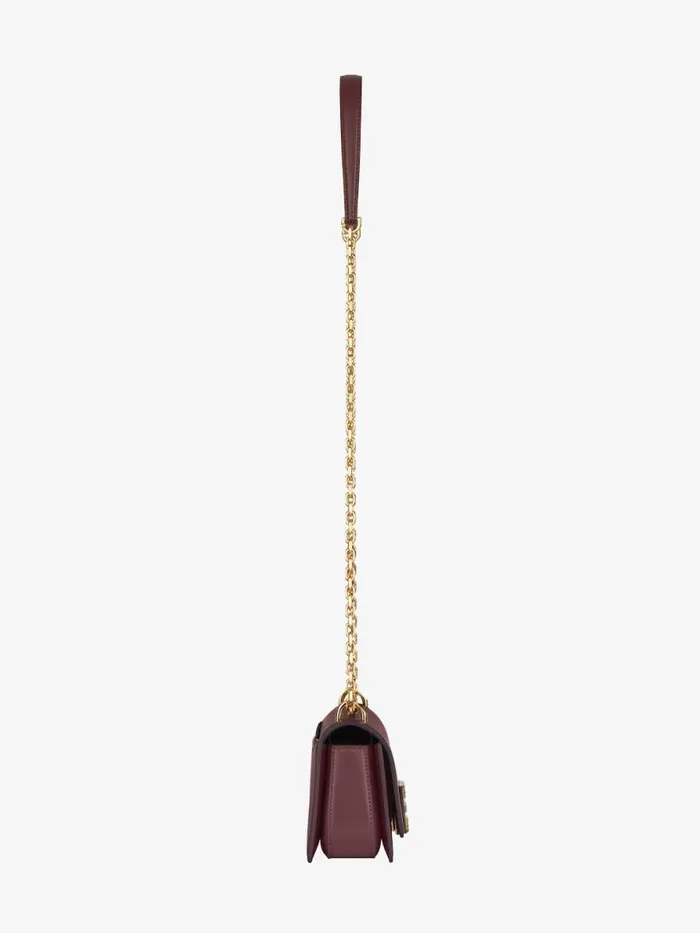 Women Crossbody Bags Givenchy Small 4G Bag In Leather With Chain Oxblood Red