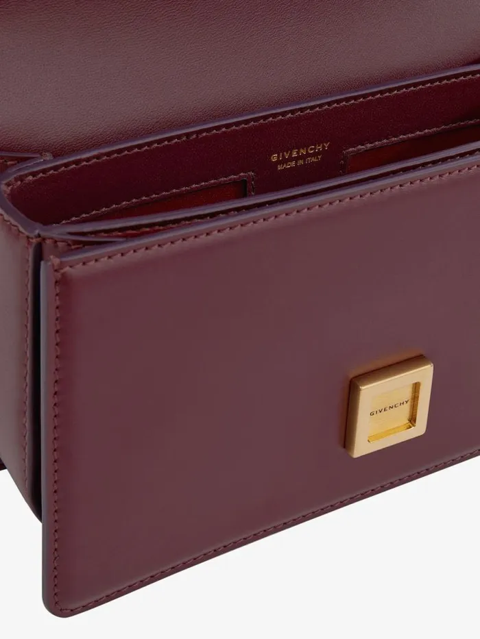 Women Crossbody Bags Givenchy Small 4G Bag In Leather With Chain Oxblood Red