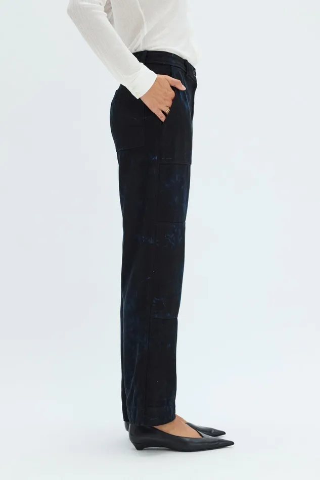 Women Dark Indigo Denim Work Pant Raquel Allegra Bottoms