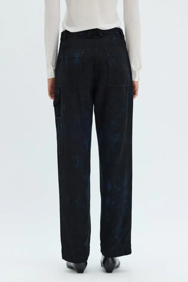 Women Dark Indigo Denim Work Pant Raquel Allegra Bottoms