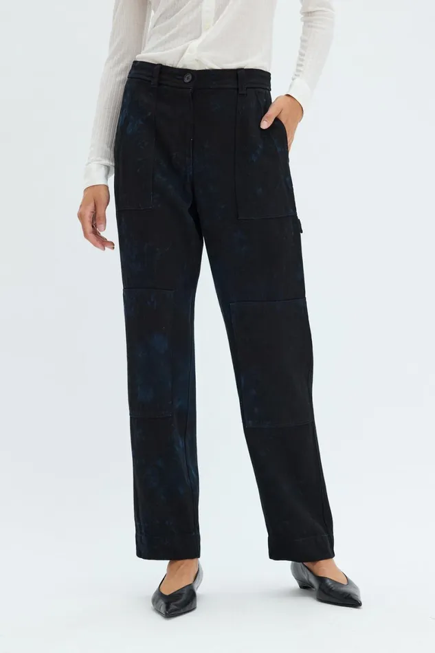 Women Dark Indigo Denim Work Pant Raquel Allegra TShirts