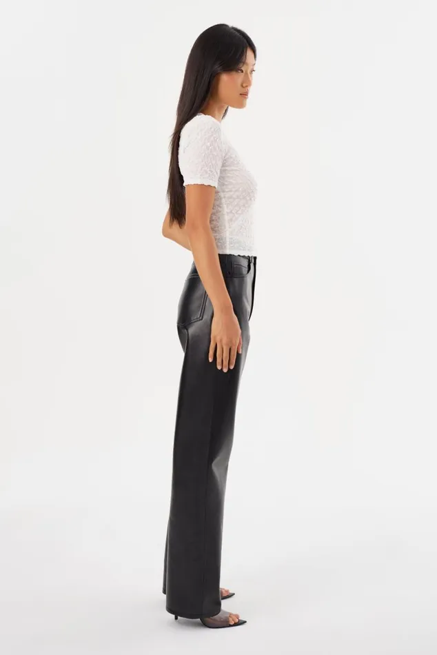 Women DEMORA Recycled Leather Pants Black LAMARQUE Pants and Shorts Women DEMORA Recycled Leather Pants Black LAMARQUE Pants and Shorts