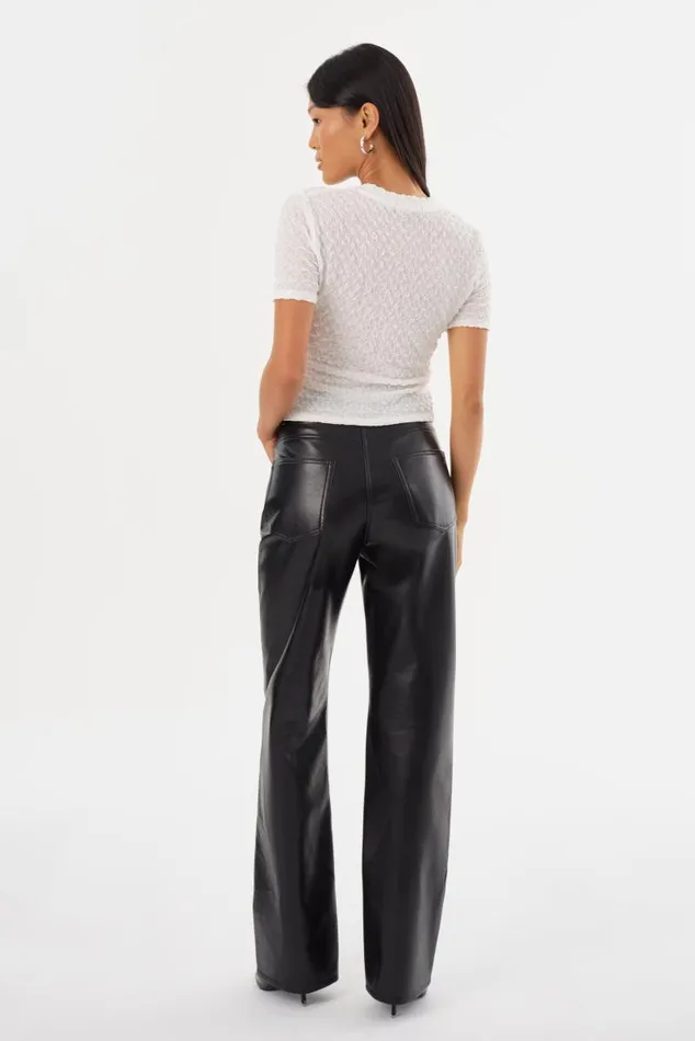 Women DEMORA Recycled Leather Pants Black LAMARQUE Pants and Shorts Women DEMORA Recycled Leather Pants Black LAMARQUE Pants and Shorts