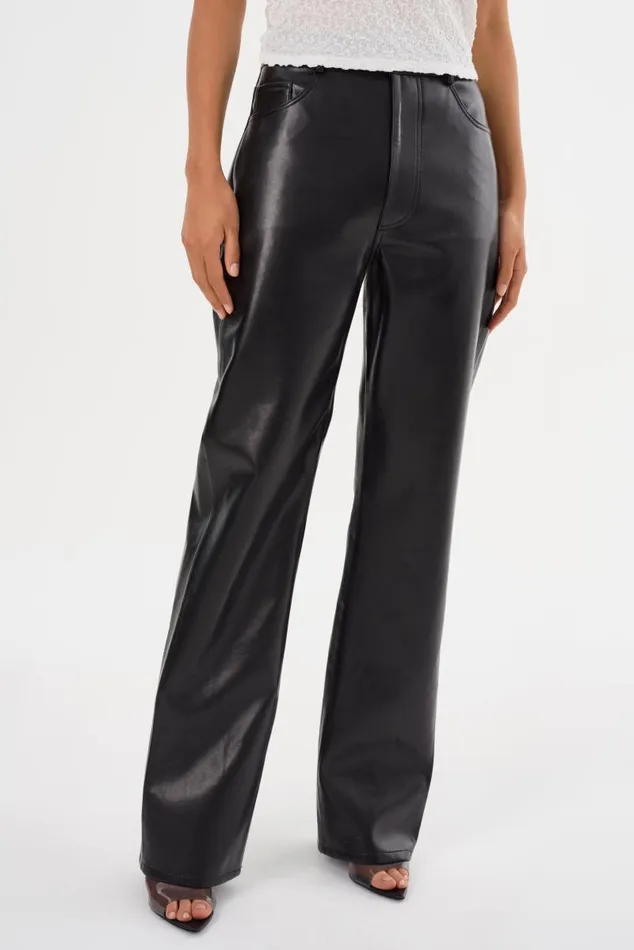 Women DEMORA Recycled Leather Pants Black LAMARQUE Pants and Shorts Women DEMORA Recycled Leather Pants Black LAMARQUE Pants and Shorts