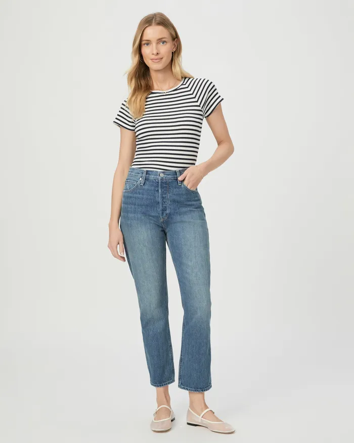 Women Denim PAIGE Billy Crop Straight Jean 8211 The Roxy