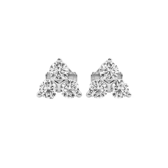 Women Diamonds Badgley Mischka Trinity Diamond Stud Earrings
