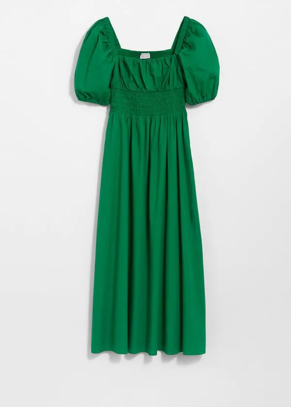 Women Dresses and Other Stories PuffSleeve Midi Dress Green