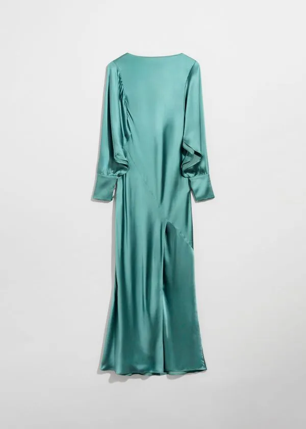 Women Dresses and Other Stories Satin Maxi Dress Turquoise