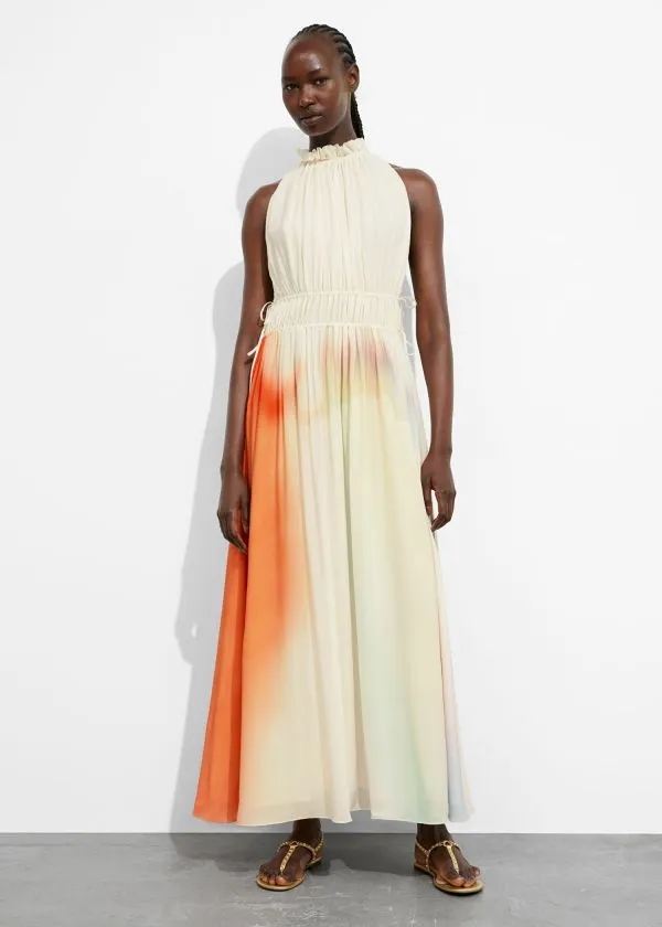Women Dresses and Other Stories Sleeveless Maxi Dress Creamandorangeandlilac