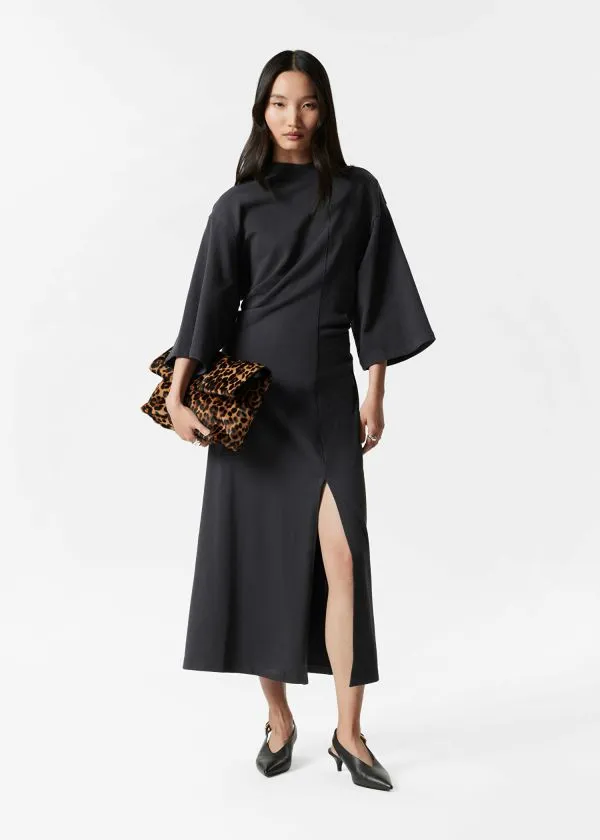 Women Dresses and Other Stories Sweatshirt Midi Dress Black