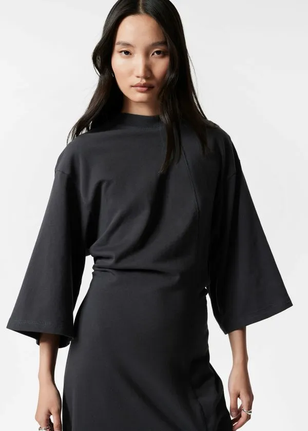 Women Dresses and Other Stories Sweatshirt Midi Dress Black