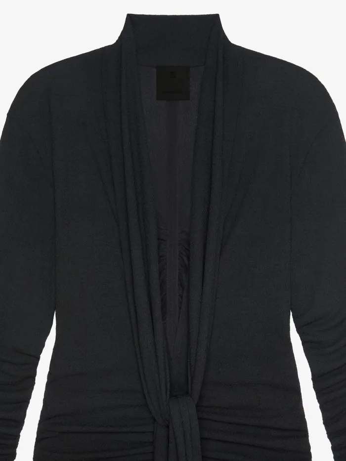 Women Dresses Givenchy Draped Dress In Jersey With Lavalliere Black