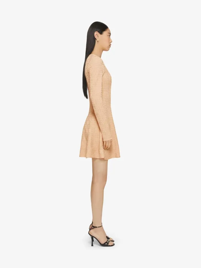 Women Dresses Givenchy Dress In Mini 4G Jacquard Tan