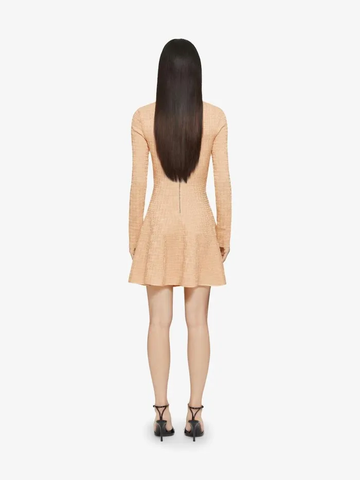 Women Dresses Givenchy Dress In Mini 4G Jacquard Tan