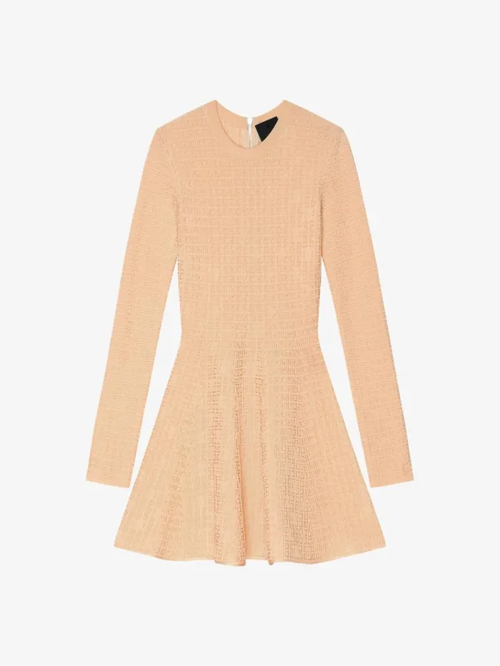 Women Dresses Givenchy Dress In Mini 4G Jacquard Tan