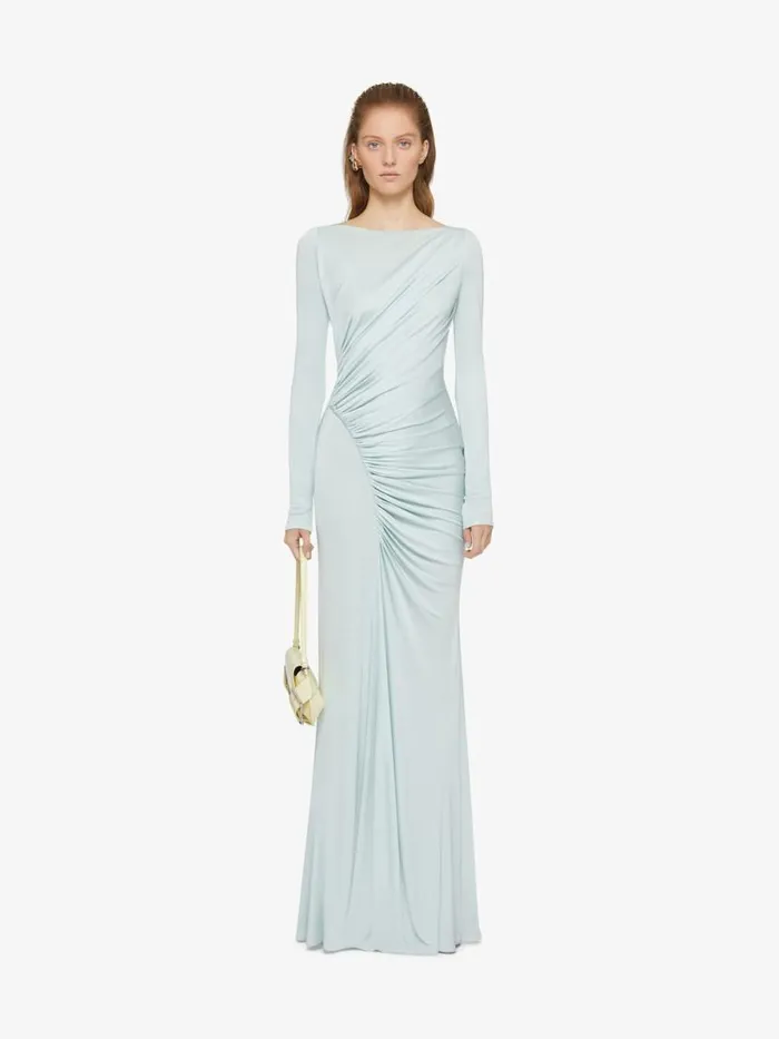 Women Dresses Givenchy Evening Draped Dress In Jersey Frost