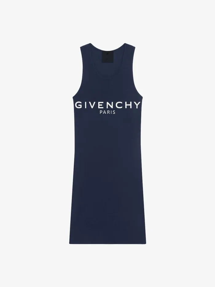 Women Dresses Givenchy GIVENCHY Archetype Tank Dress In Jersey Dark Navy