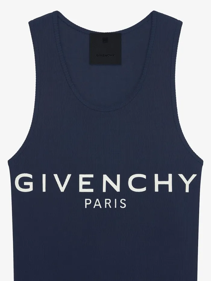 Women Dresses Givenchy GIVENCHY Archetype Tank Dress In Jersey Dark Navy