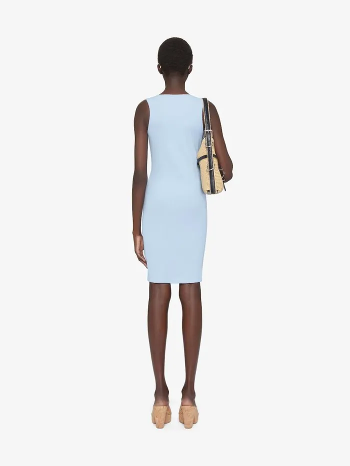 Women Dresses Givenchy Tank Dress In Cotton With 4G Detail Sky Blue