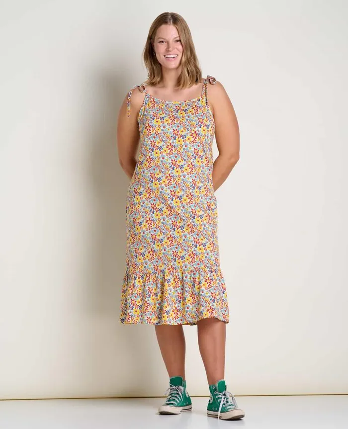 Women Dresses Toad and Co Dandelion Midi Dress Barley Multi Floral Print