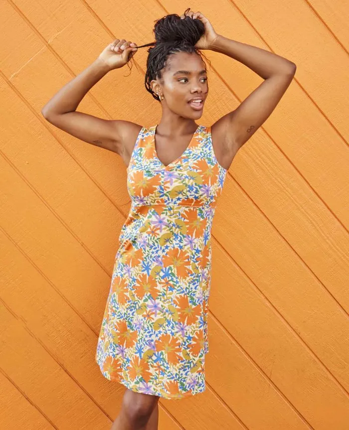 Women Dresses Toad and Co Rosemarie Sleeveless Dress Barley Floral Print
