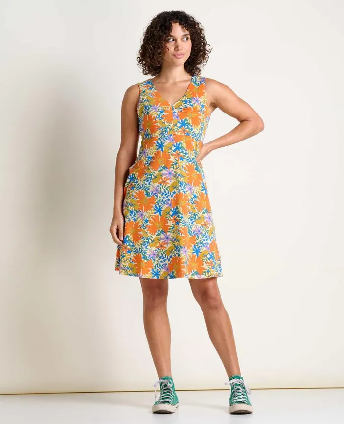 Women Dresses Toad and Co Rosemarie Sleeveless Dress Barley Floral Print