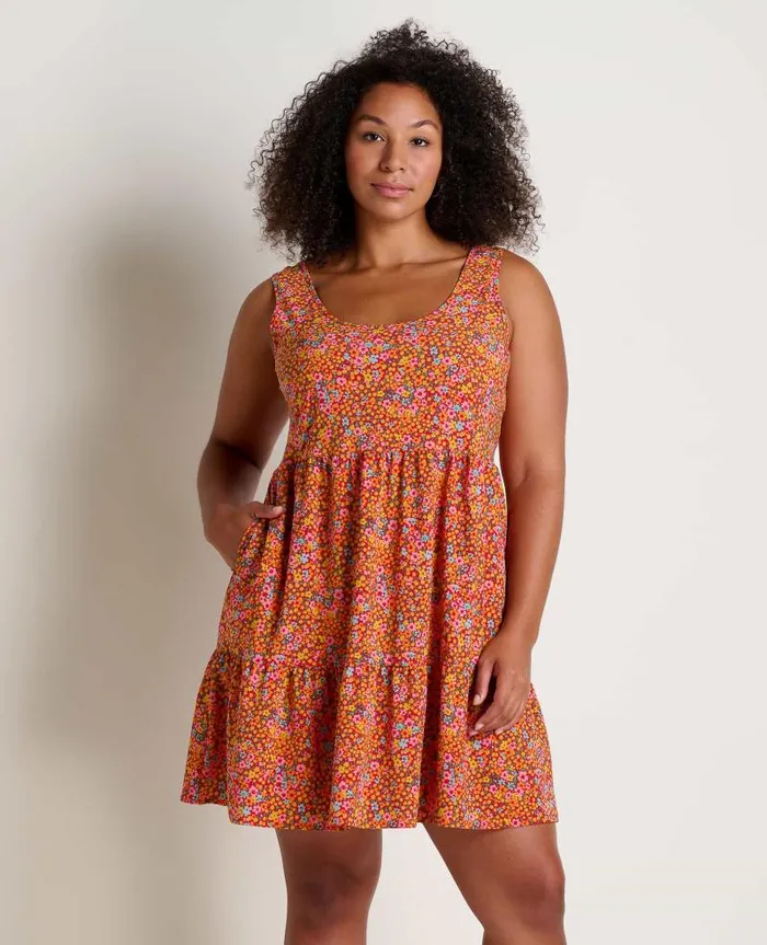 Women Dresses Toad and Co Sunkissed Sunsana Dress Taffy Micro Floral Print